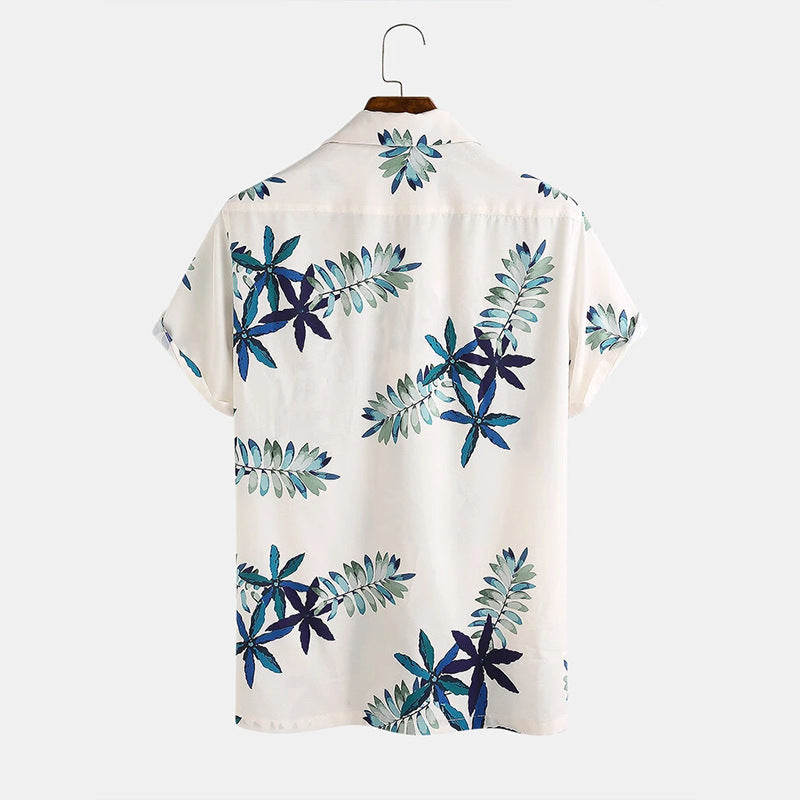 Men's Tropical Blue Casual Printed Shirt by Classy Shirt