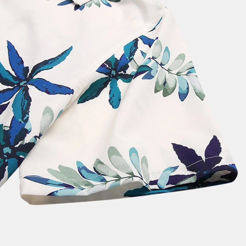 Men's Tropical Blue Casual Printed Shirt by Classy Shirt