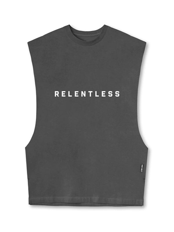 Men's Sports Loose Fit Round Neck Quick Dry Sleeveless by Kakaclo