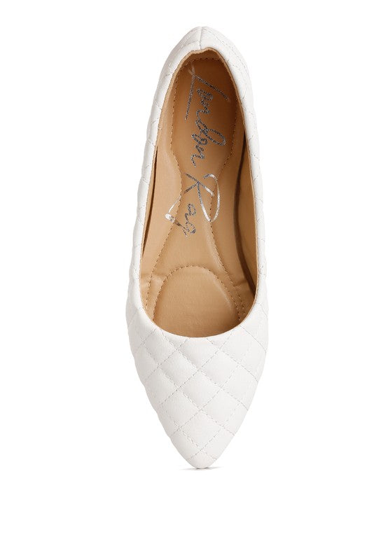 Rikhani Quilted Detail Ballet Flats by Rag Company