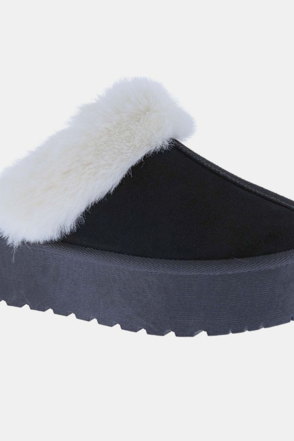 Bottom Fur Trim Snow Slippers by Weeboo