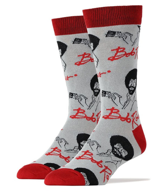 It's Bob Ross - Men's Cotton Crew Funny Socks by Oooh Yeah Socks