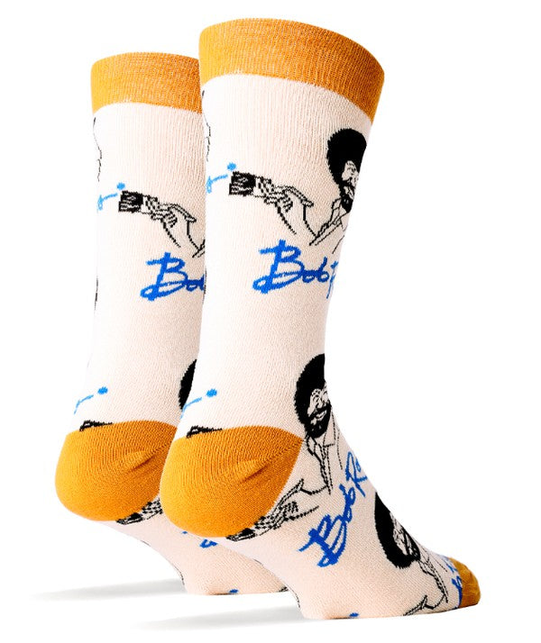 It's Bob Ross - Men's Cotton Crew Funny Socks by Oooh Yeah Socks