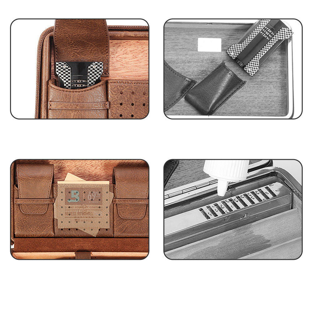 Portable Cigar Humidor & Tool Set Holder by Galiner