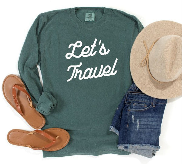 Let's Travel Comfort Long Sleeve Tee by Ocean and 7th