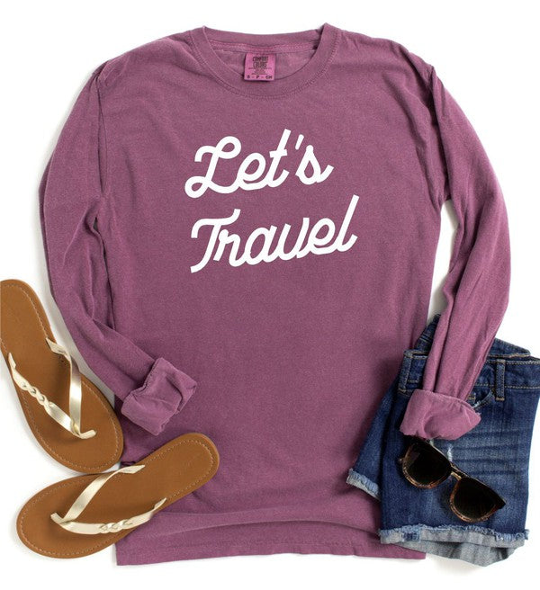 Let's Travel Comfort Long Sleeve Tee by Ocean and 7th