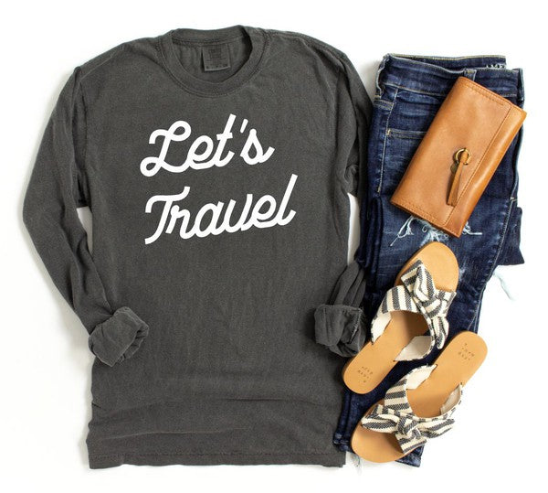 Let's Travel Comfort Long Sleeve Tee by Ocean and 7th