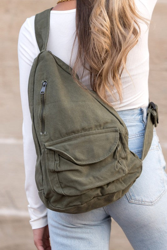 Oversized Canvas Sling by Aili's Corner