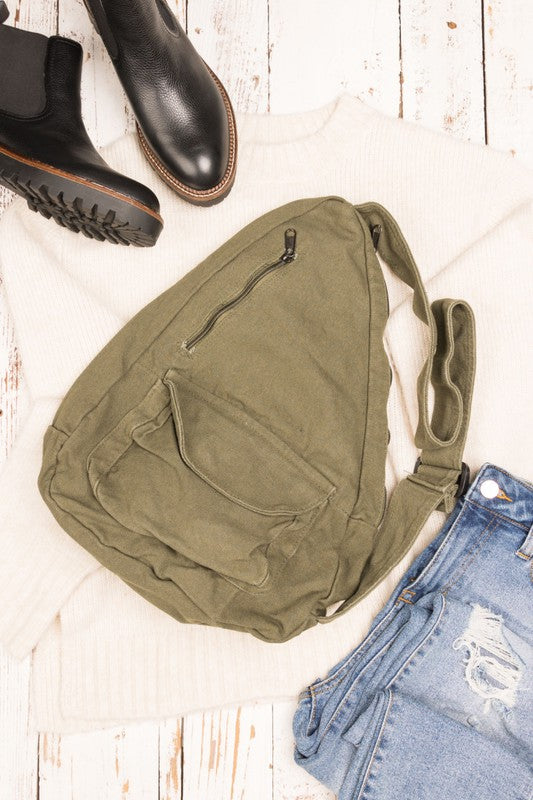 Oversized Canvas Sling by Aili's Corner