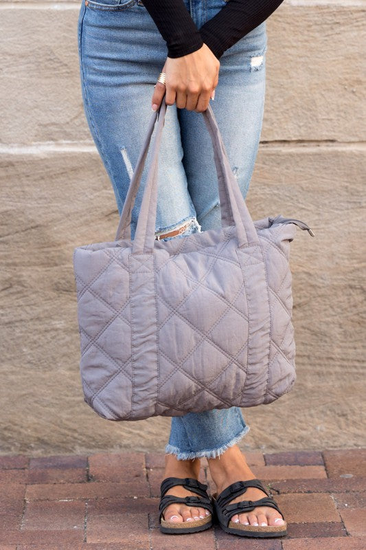 Quilted Puffed Tote by Aili's Corner