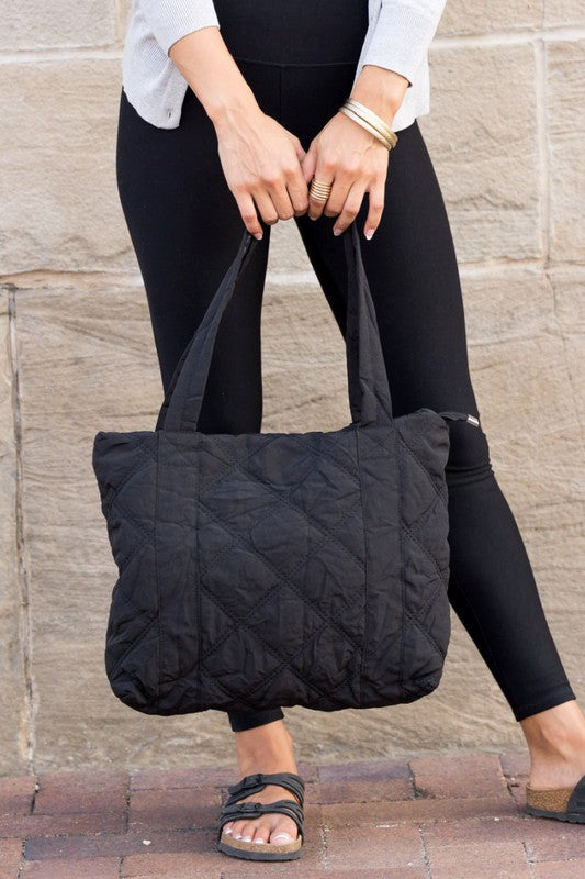 Quilted Puffed Tote by Aili's Corner