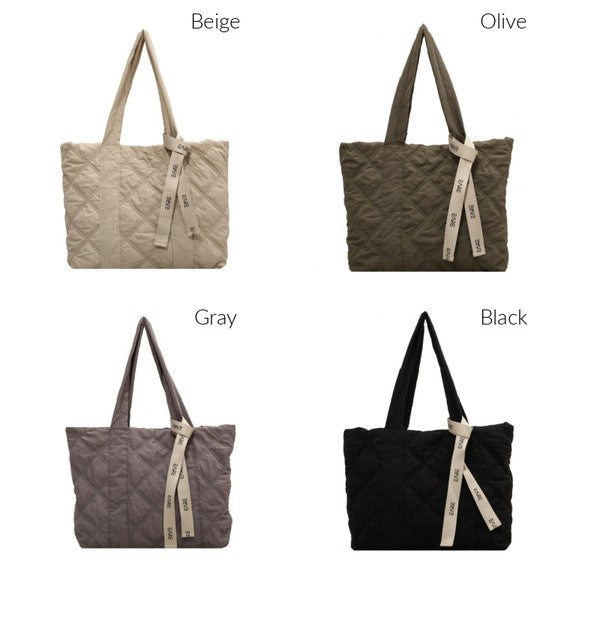 Quilted Puffed Tote by Aili's Corner