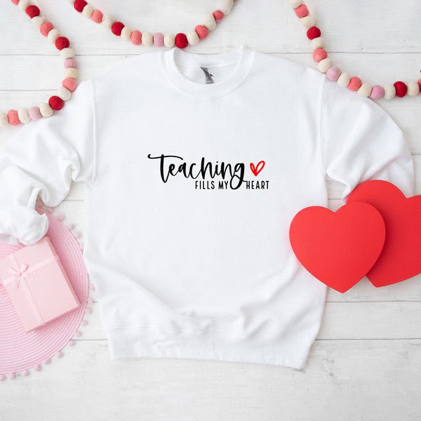 Teaching Fills My Heart Graphic Sweatshirt by Olive and Ivory