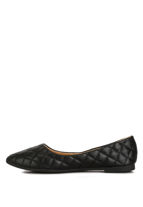 Rikhani Quilted Detail Ballet Flats by Rag Company