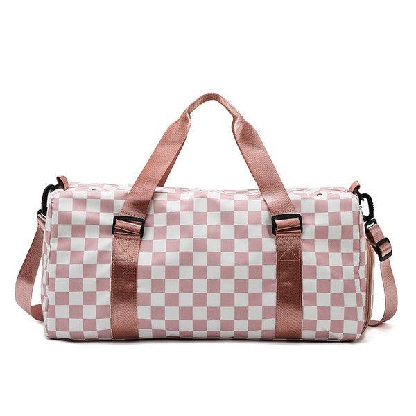 Checker Weekend Travel Luggage Tote Bag by Dani & EM