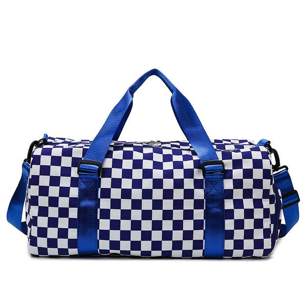 Checker Weekend Travel Luggage Tote Bag by Dani & EM