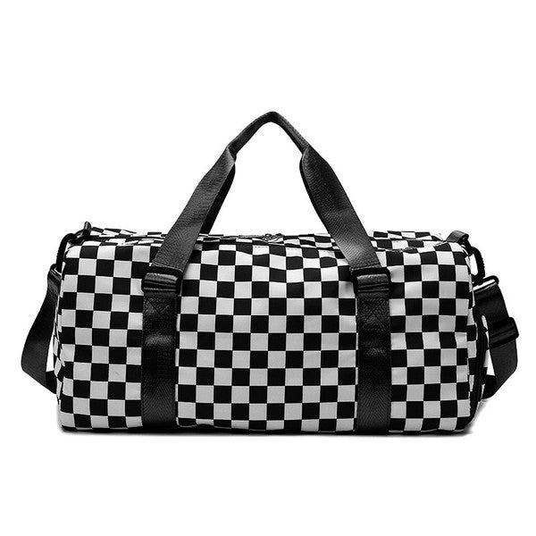 Checker Weekend Travel Luggage Tote Bag by Dani & EM