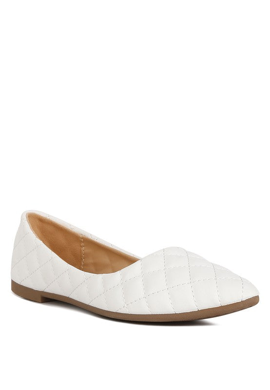 Rikhani Quilted Detail Ballet Flats by Rag Company