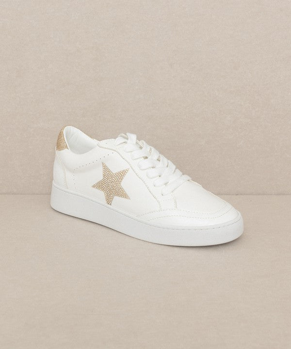 Women's Shoe Kicks Glitter Star White Sneakers