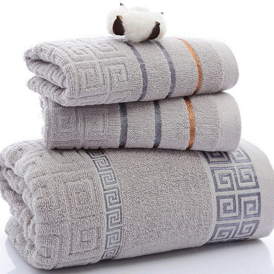 Three-Piece Cotton Towel Set by Well Designed Wood & Sons