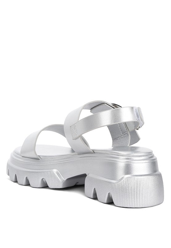 Silas Metallic Chunky Sandals by Rag Company