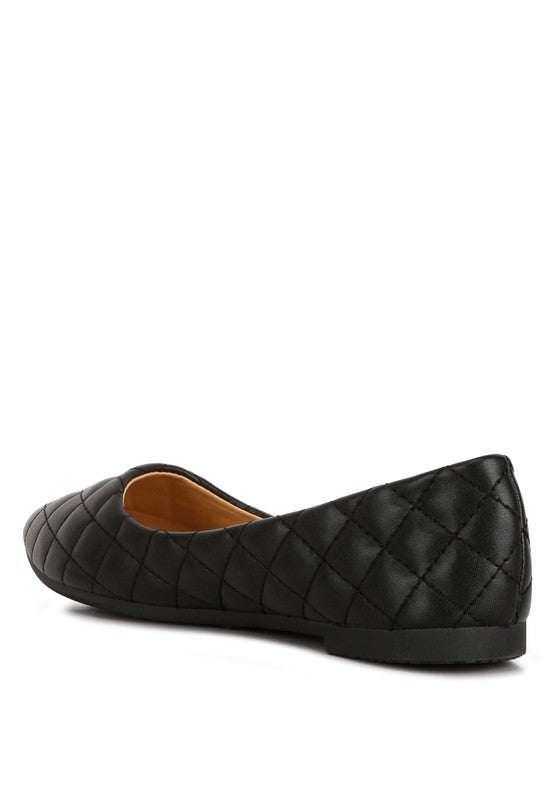 Rikhani Quilted Detail Ballet Flats by Rag Company