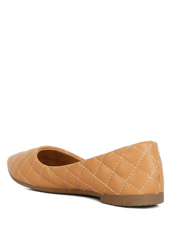 Rikhani Quilted Detail Ballet Flats by Rag Company