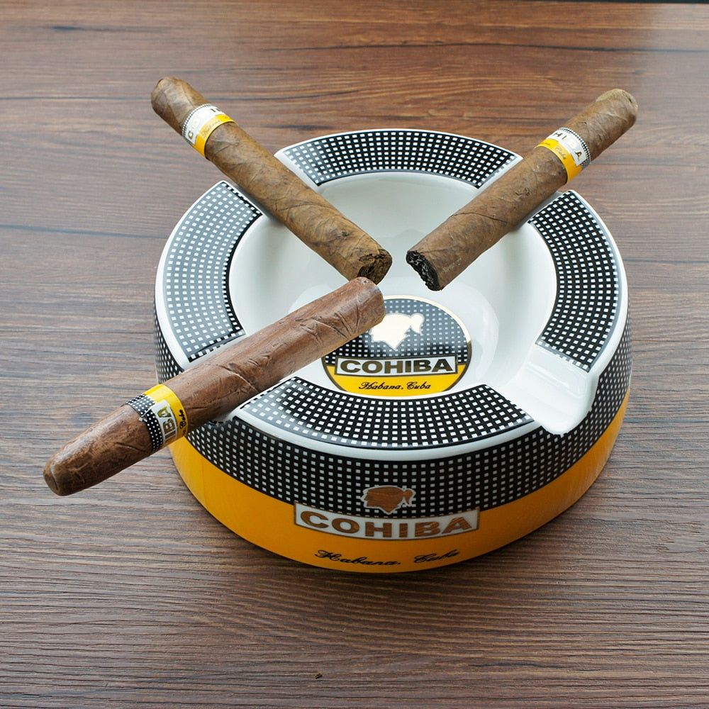 Ceramic Cigar Round Ashtray