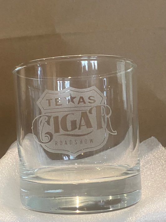 Texas Cigar Road Show Whiskey Glass Collectible