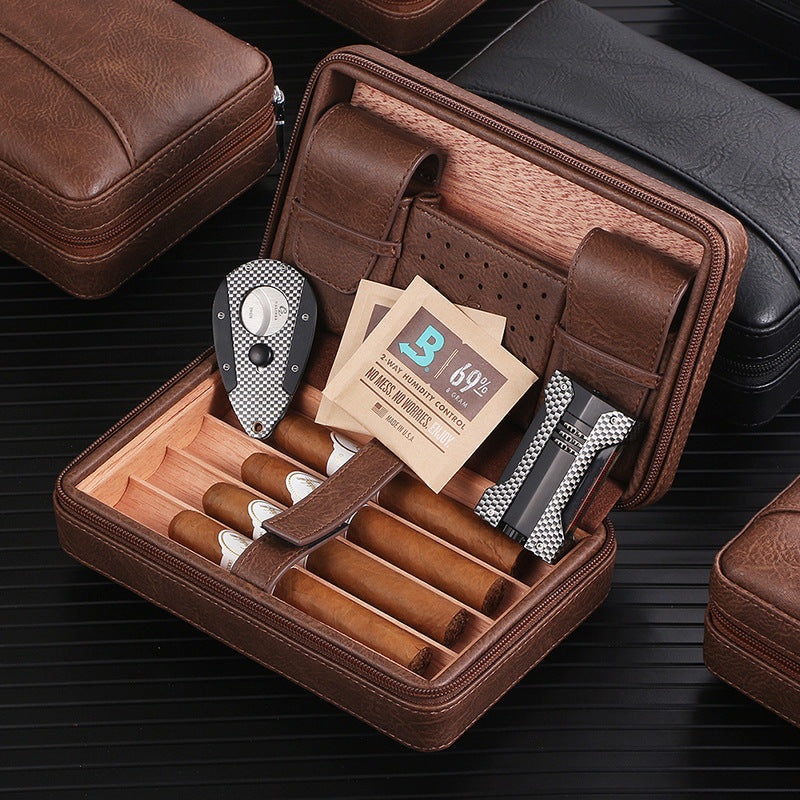 Portable Cigar Humidor & Tool Set Holder by Galiner