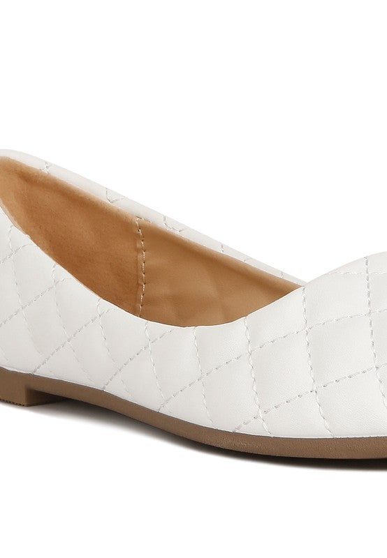 Rikhani Quilted Detail Ballet Flats by Rag Company