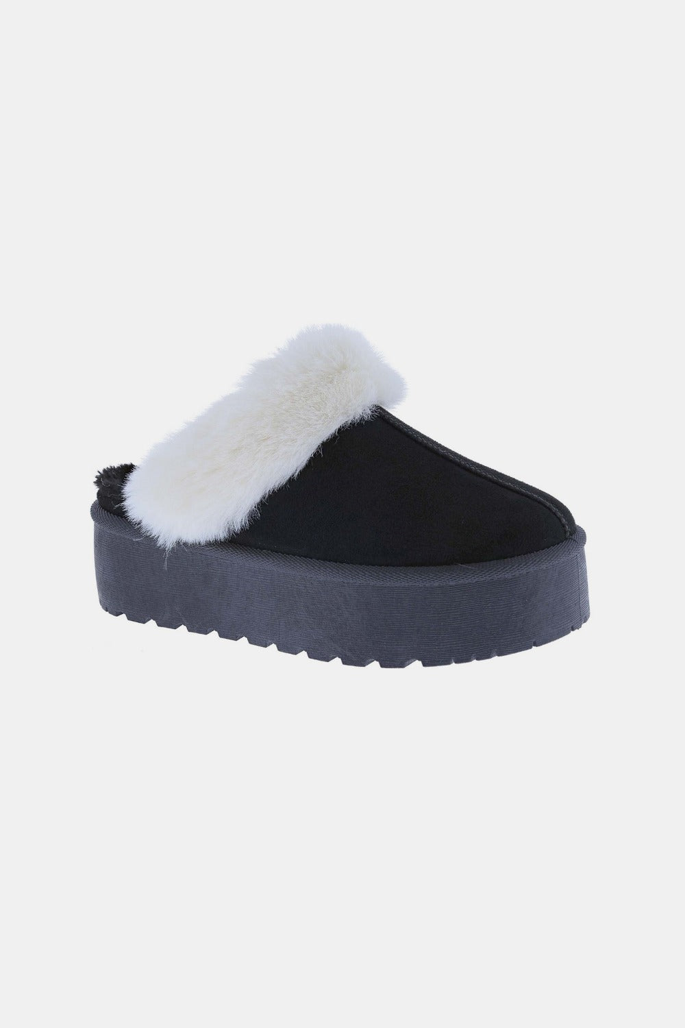 Bottom Fur Trim Snow Slippers by Weeboo