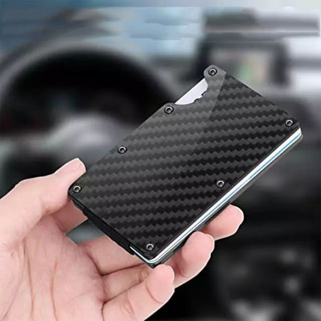 Carbon Fiber Wallet RFID Enabled by Kindle the Curio