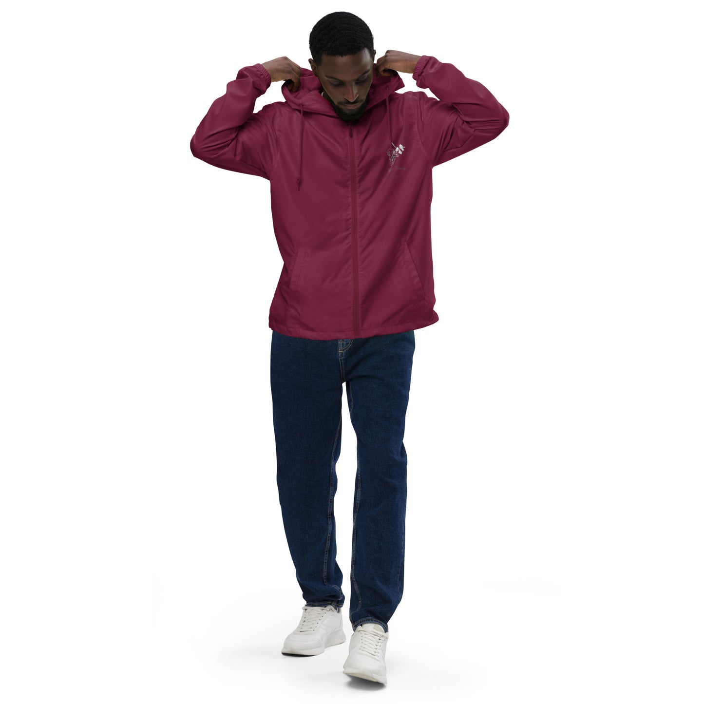 Wine Threds Unisex Lightweight Zip Up Windbreaker