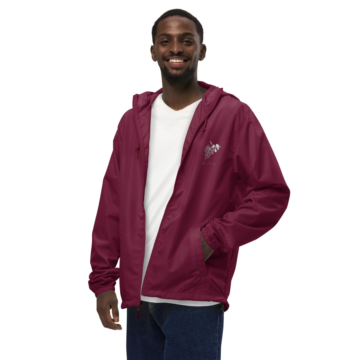 Wine Threds Unisex Lightweight Zip Up Windbreaker