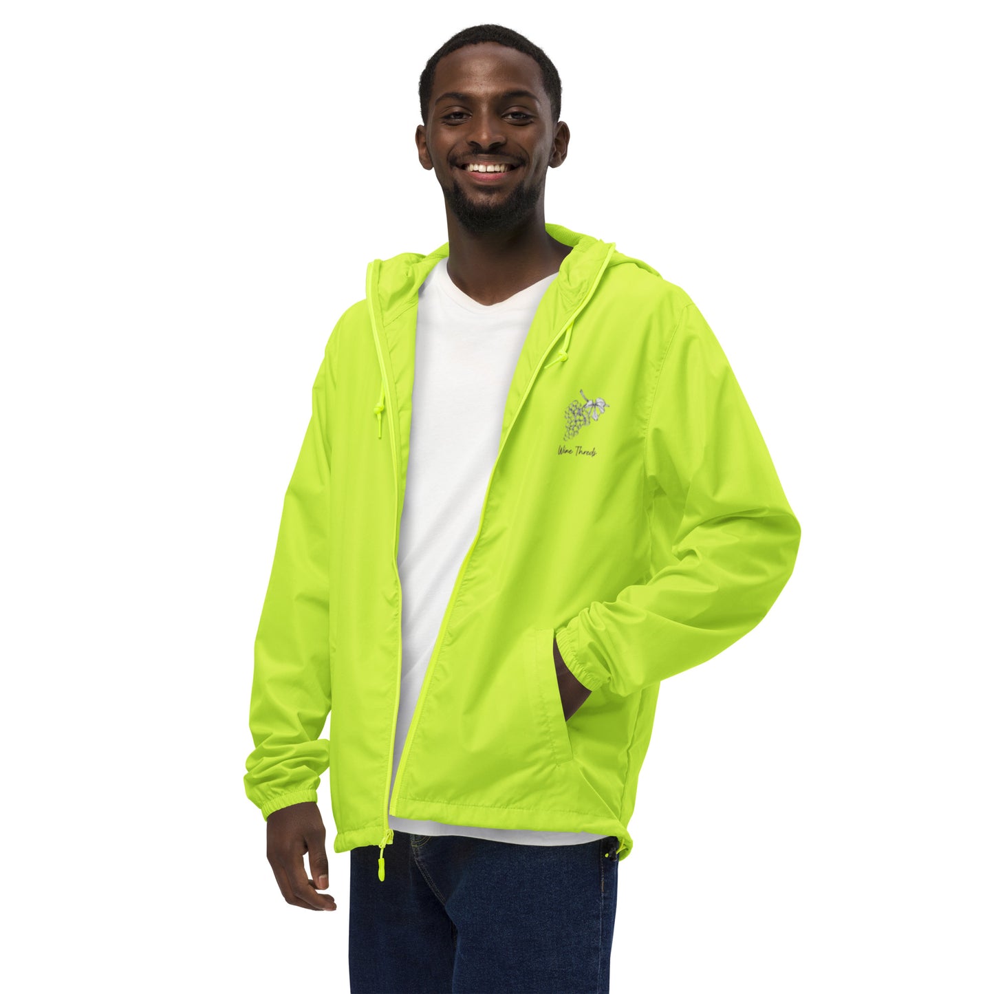 Wine Threds Unisex Lightweight Zip Up Windbreaker