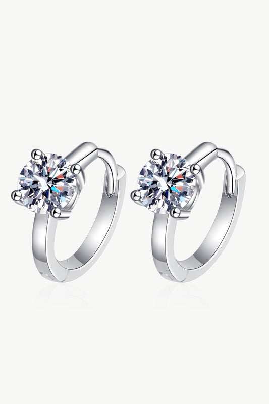 Moissanite Huggie Earrings by Trendsi