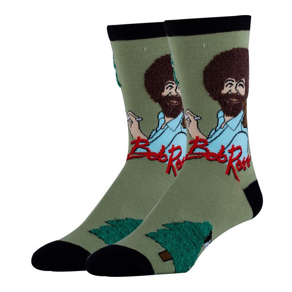 Painting Bob Ross - Men's Cotton Crew Socks by Oooh Yeah Socks