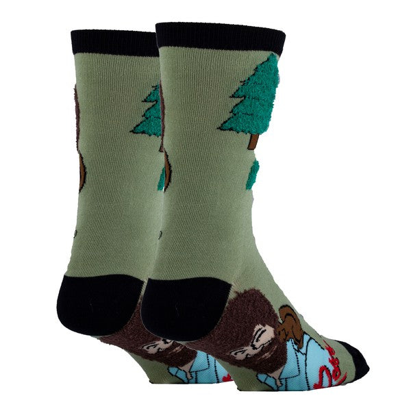 Painting Bob Ross - Men's Cotton Crew Socks by Oooh Yeah Socks