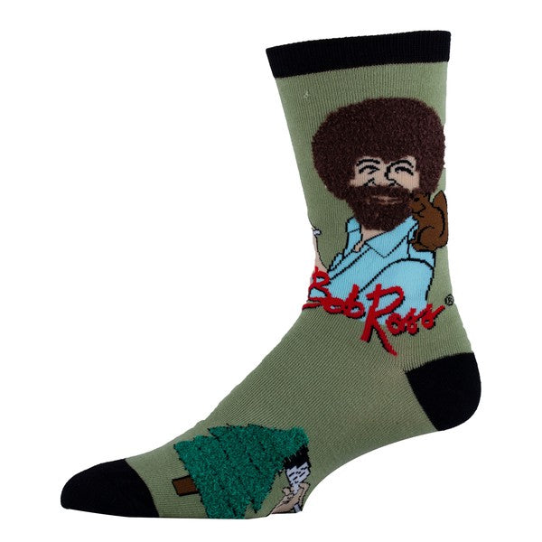 Painting Bob Ross - Men's Cotton Crew Socks by Oooh Yeah Socks