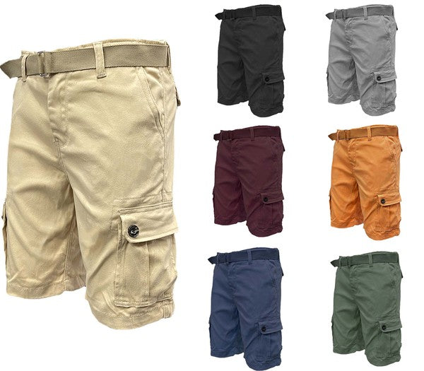 Mens Belted Cargo Shorts by WEIV