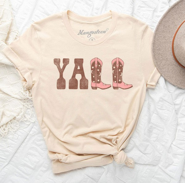 Y'all Graphic Women's Top by Mangosteen LA