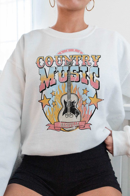 Country Music Nashville Plus Size Women's Graphic Sweatshirt by A Blush Co