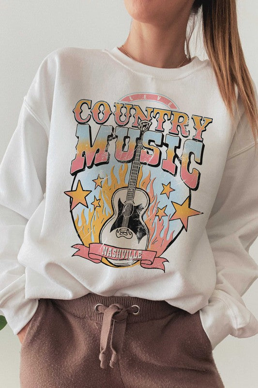 Country Music Nashville Plus Size Women's Graphic Sweatshirt by A Blush Co