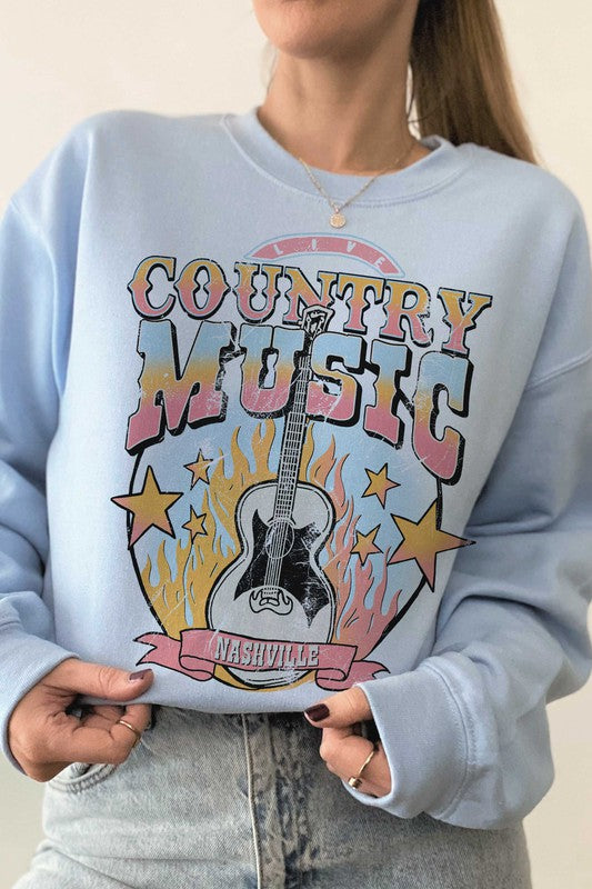 Country Music Nashville Plus Size Women's Graphic Sweatshirt by A Blush Co