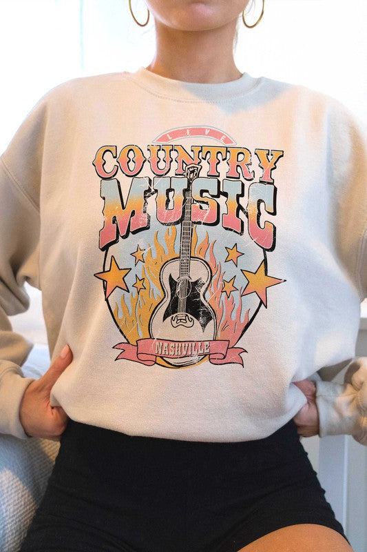 Country Music Nashville Plus Size Women's Graphic Sweatshirt by A Blush Co