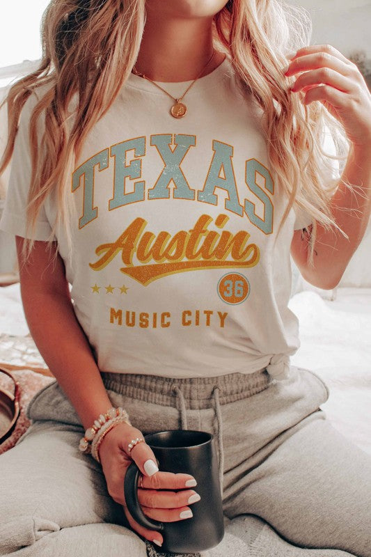 Austin Texas Music CIty Graphic Tee Plus Size