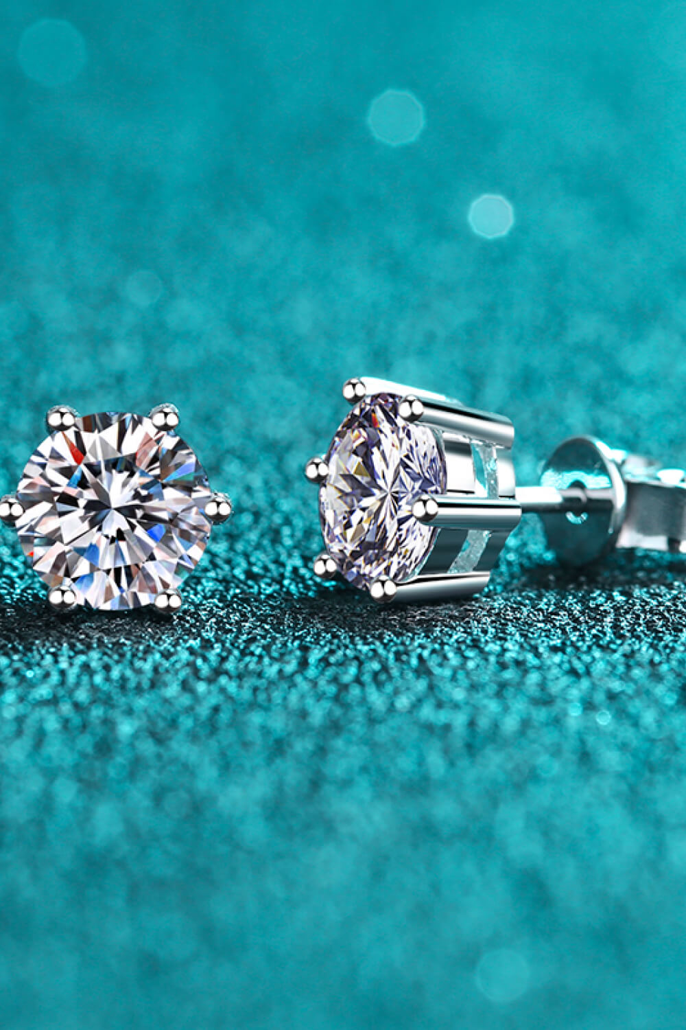 Moissanite Stud Earrings by Trendsi