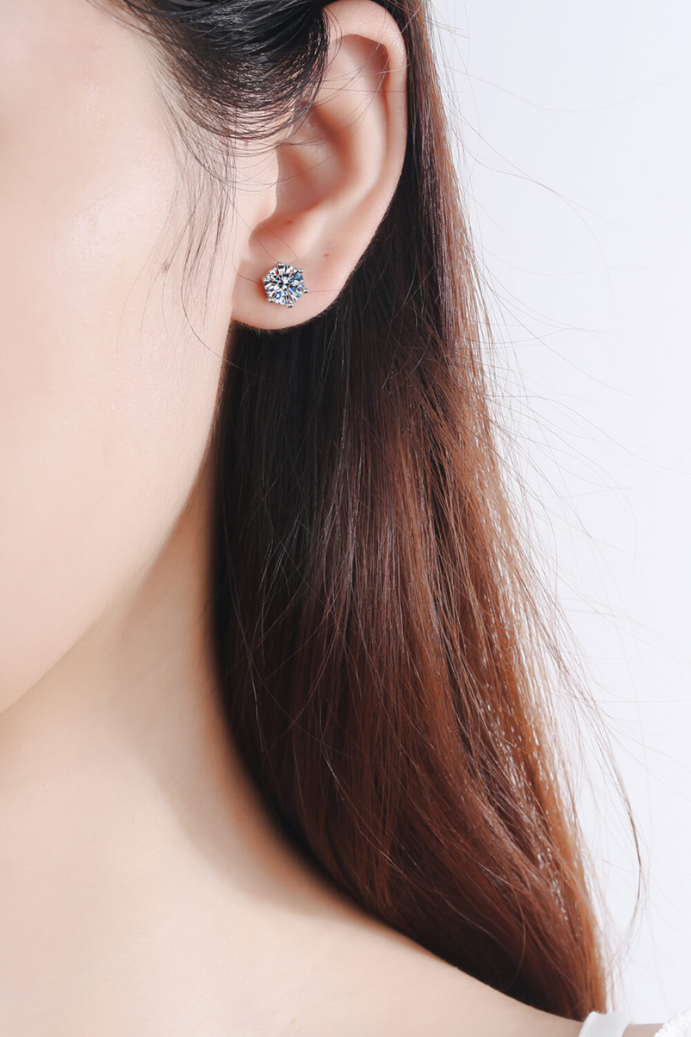 Moissanite Stud Earrings by Trendsi