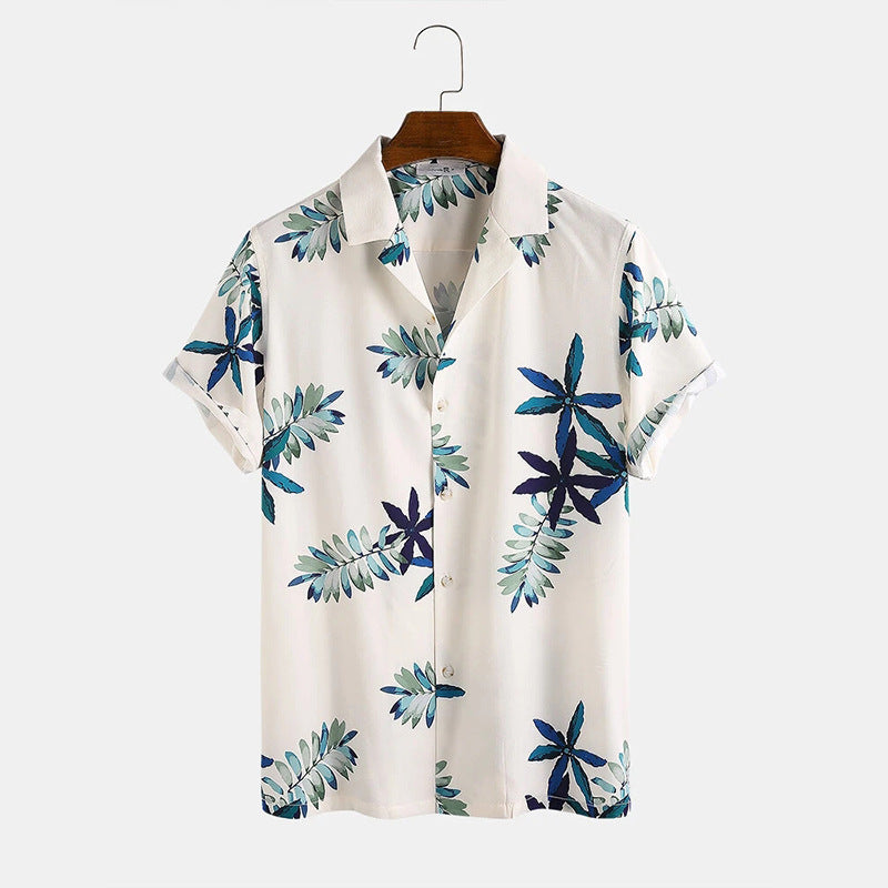 Men's Tropical Blue Casual Printed Shirt by Classy Shirt